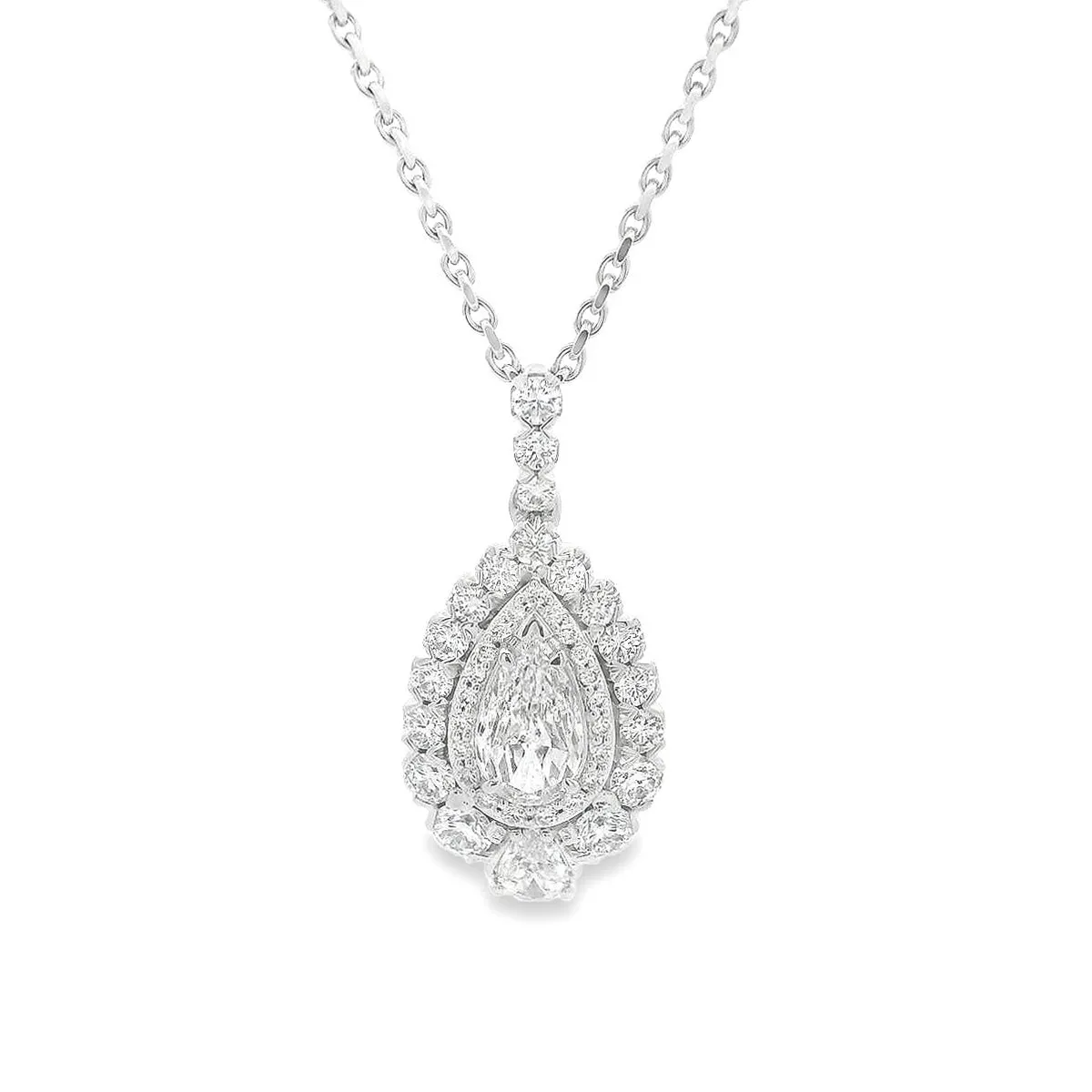 1.74ct 18k White Gold Diamond Pendant