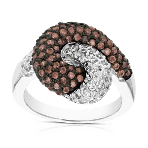 1.80 cttw Champagne Diamond Ring in Silver