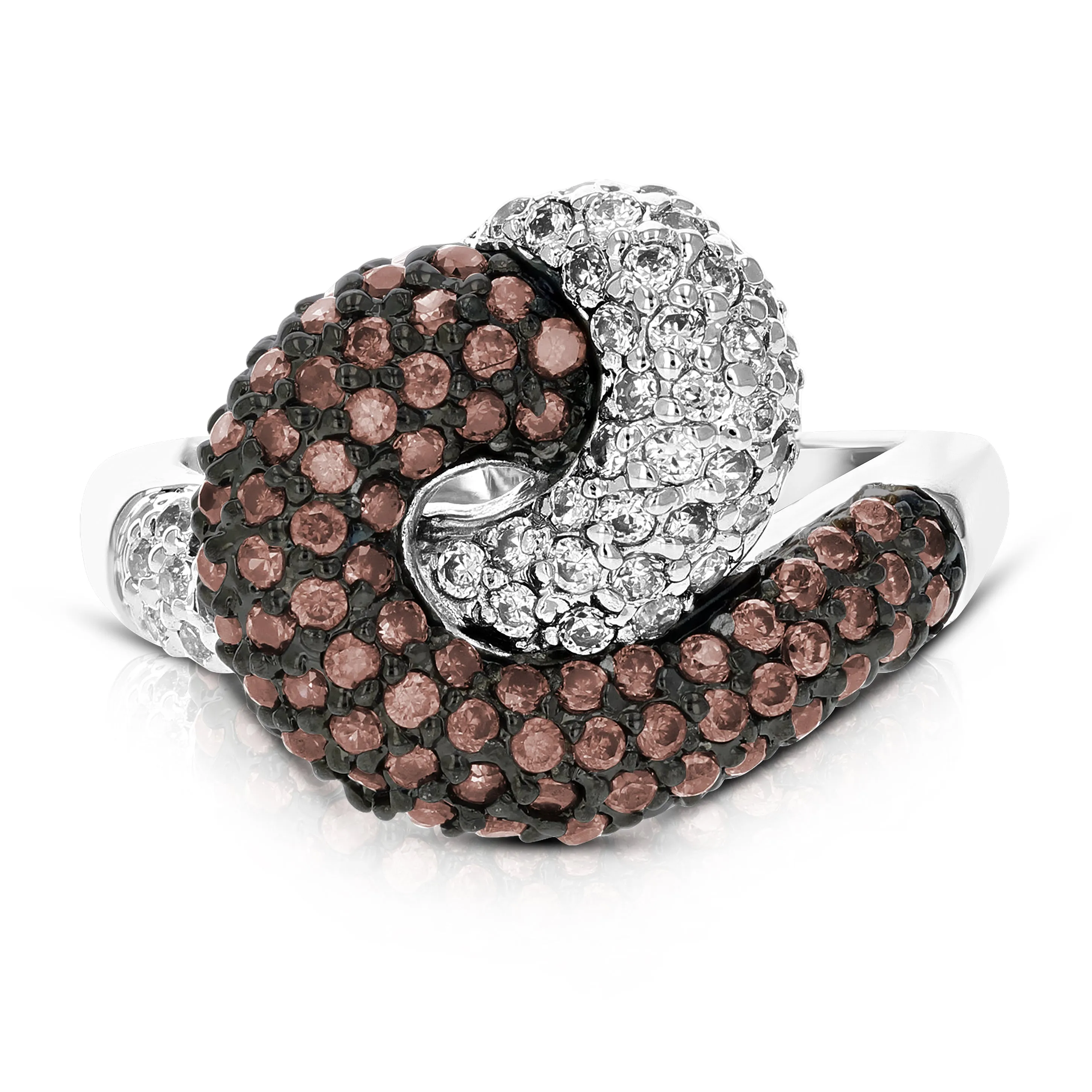1.80 cttw Champagne Diamond Ring in Silver