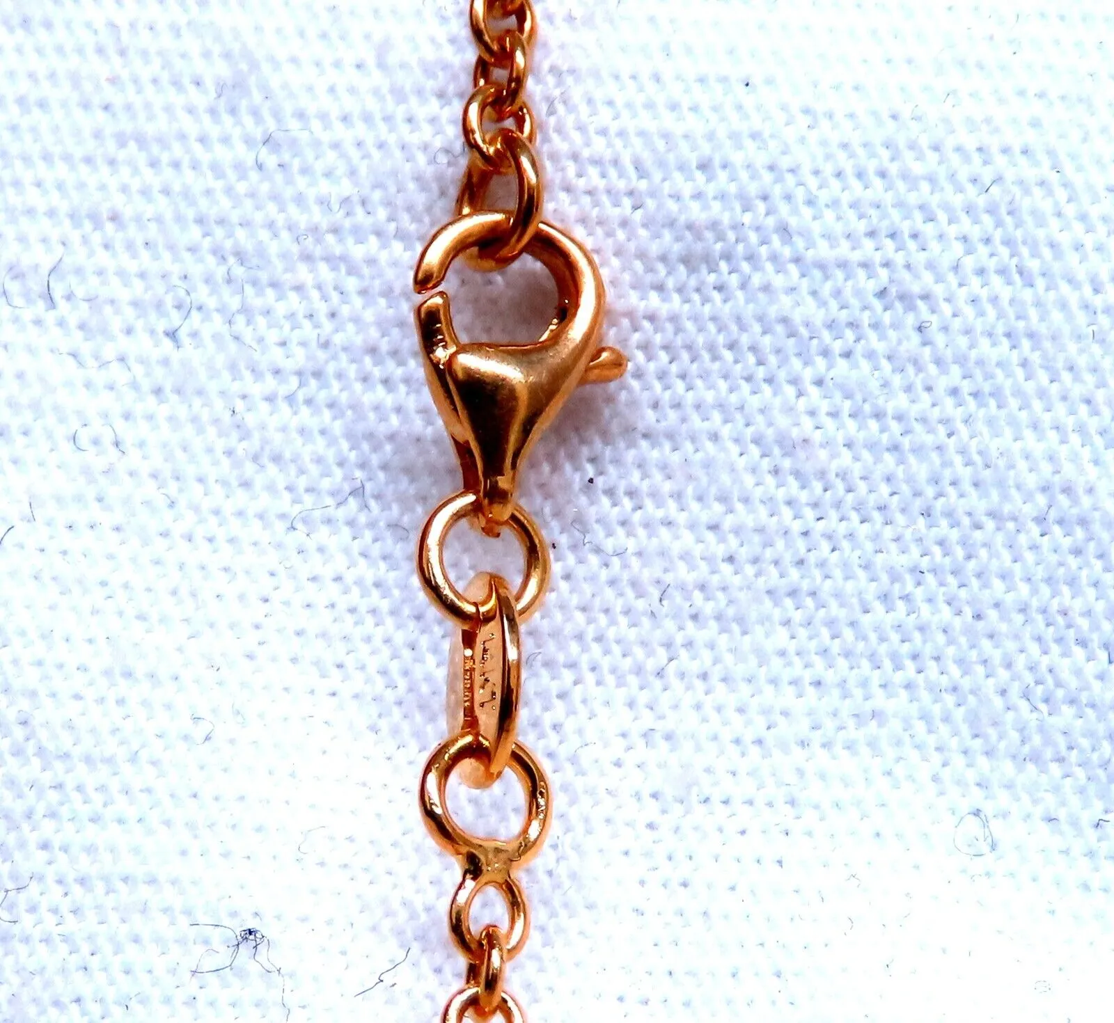 18ct Natural Ruby Sapphire Yard Necklace 14kt Gold