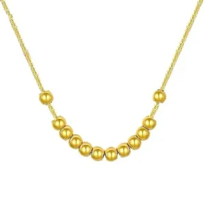 18k Yellow Gold Ball Pendant Necklace