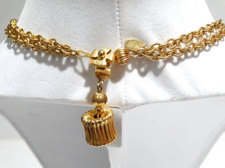 1970s William de Lillo 3 Strand Pendent Necklace