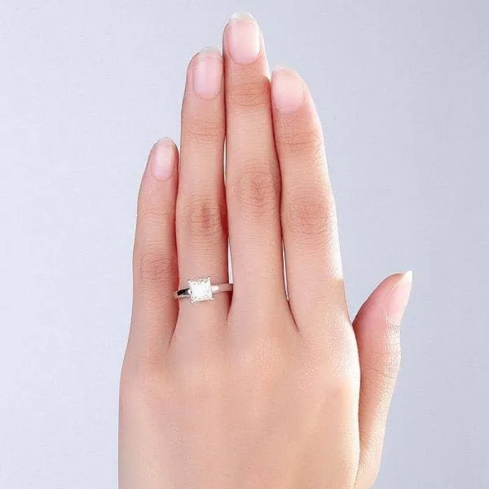 1ct Princess Cut Diamond 14K White Gold