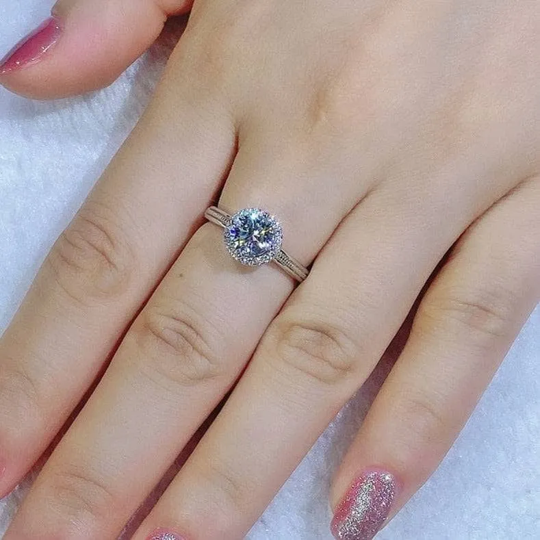 1ct Round Diamond Adjustable Engagement Ring