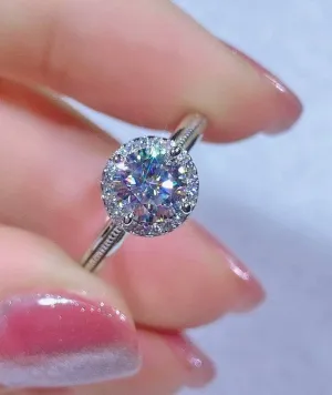 1ct Round Diamond Adjustable Engagement Ring