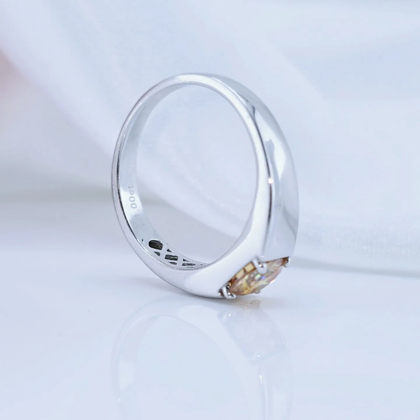 2 Carat Yellow Diamond Mens Diamond Ring