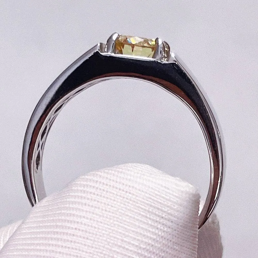2 Carat Yellow Diamond Mens Diamond Ring