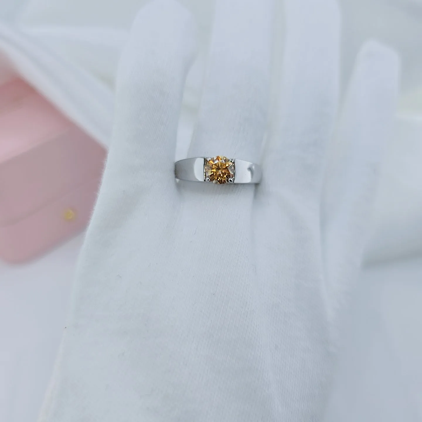 2 Carat Yellow Diamond Mens Diamond Ring