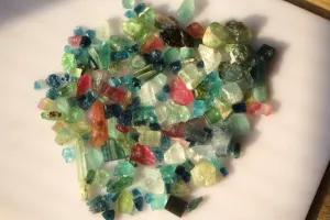 200 carats Rare indicolite blue pink Raw tourmaline crystals