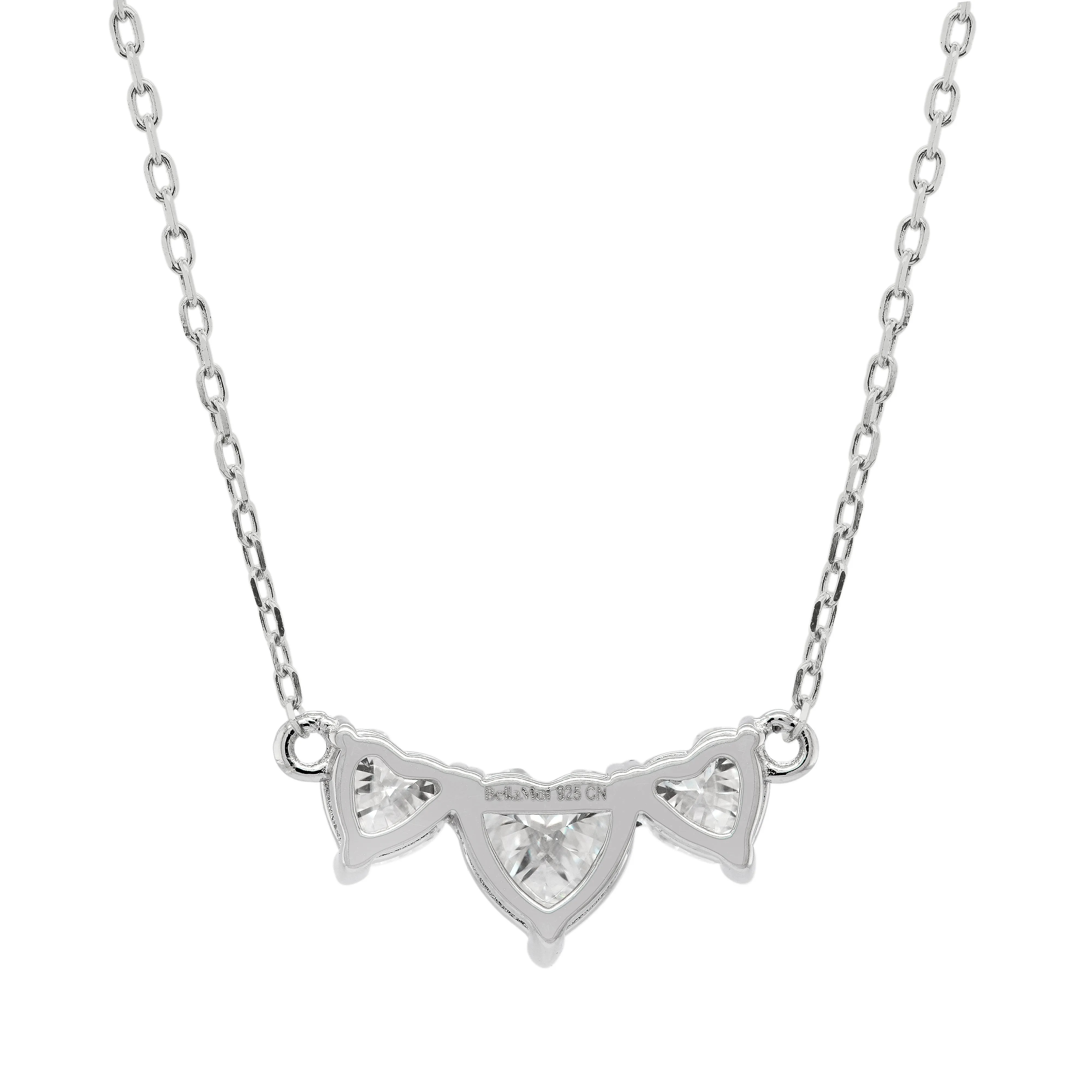 2.00 CTS DEW Moissanite Heart Shape Necklace