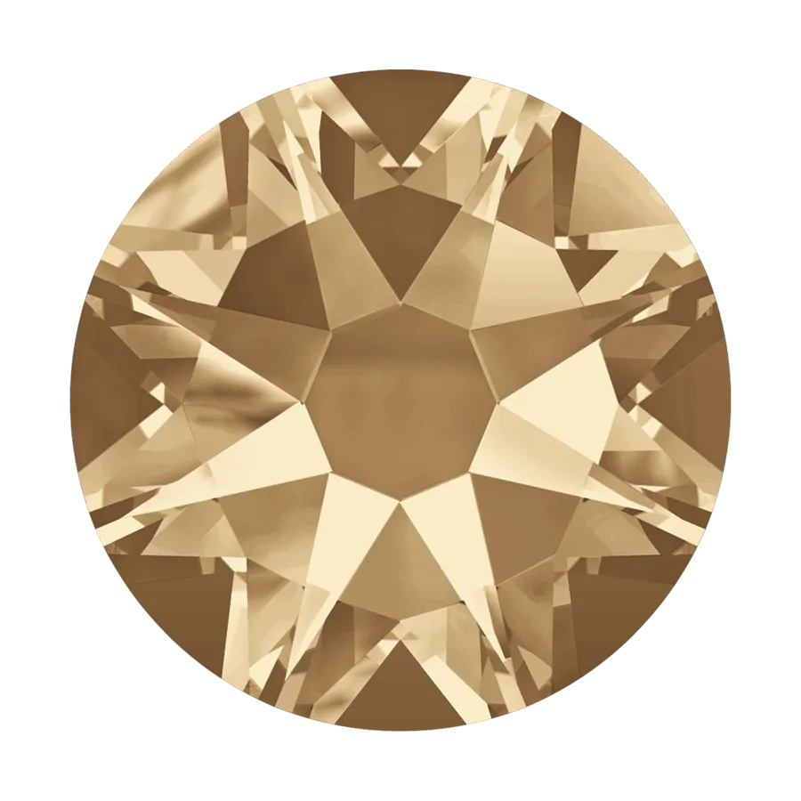 2000, 2038 & 2078 Swarovski Flatback Hotfix, Crystal Golden Shadow (001 GSHA)