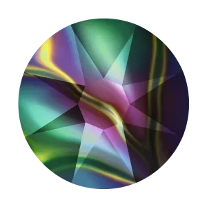 2038 & 2078 Swarovski Flatback Hotfix, Crystal Rainbow Dark (001 RABDK)