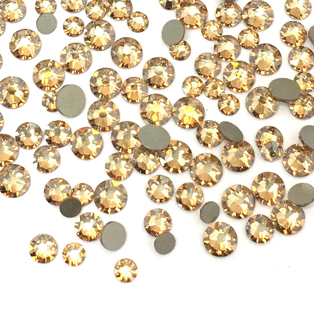 2058 & 2088 Swarovski Flatback No Hotfix Mix Sizes, Crystal Golden Shadow (001 GSHA)