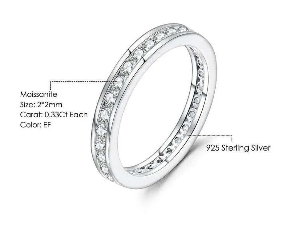 2.0mm Diamond Round Channel Eternity Ring