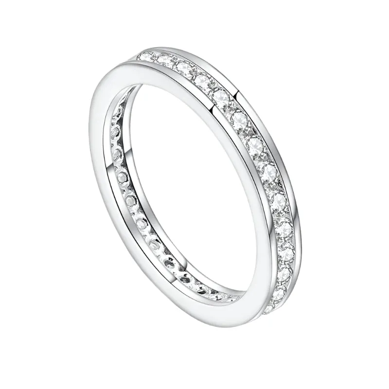 2.0mm Diamond Round Channel Eternity Ring