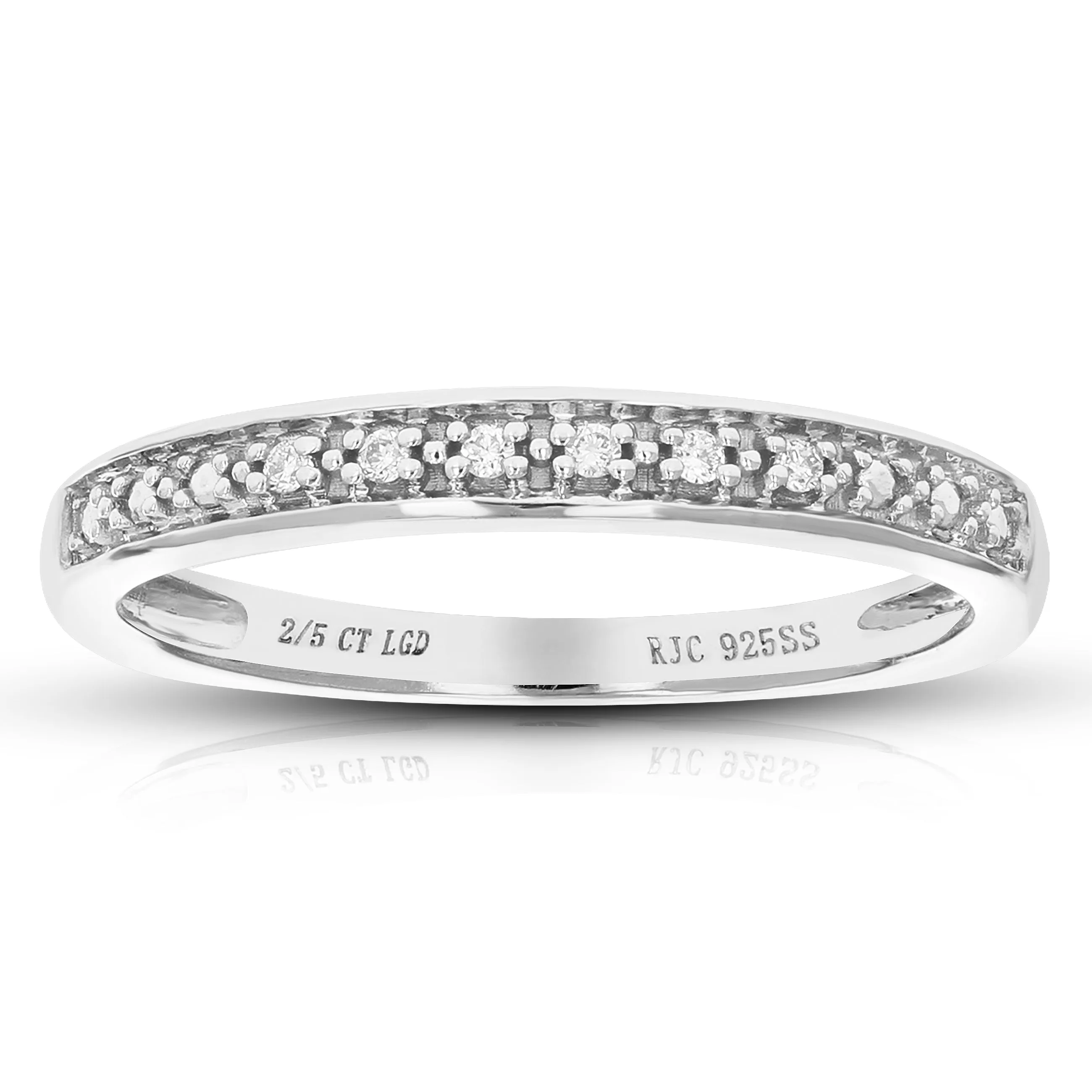 2/5 cttw Lab Grown Diamond Cushion Bridal Set in Sterling Silver