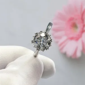 2ct Round Cut D Color Diamond Snowflake Engagement Ring