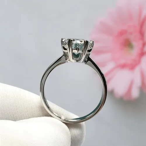 2ct Round Cut D Color Diamond Snowflake Engagement Ring