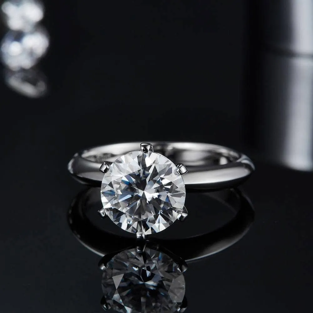 3.0ct Round Diamond Solitaire Engagement Ring