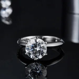 3.0ct Round Diamond Solitaire Engagement Ring