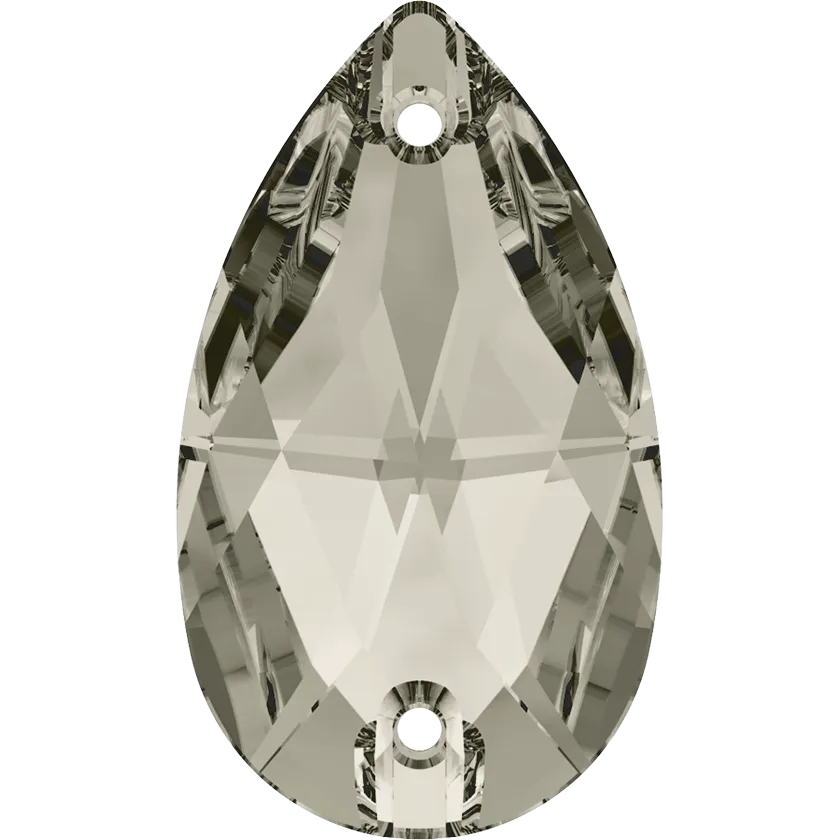 3230 Swarovski Drop Sew-On Stones, Crystal Satin (001 SATIN)