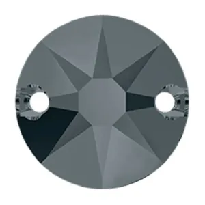 3288 Swarovski XIRIUS Sew-On Stones, Crystal Silver Night Unfoiled (001 SINI)