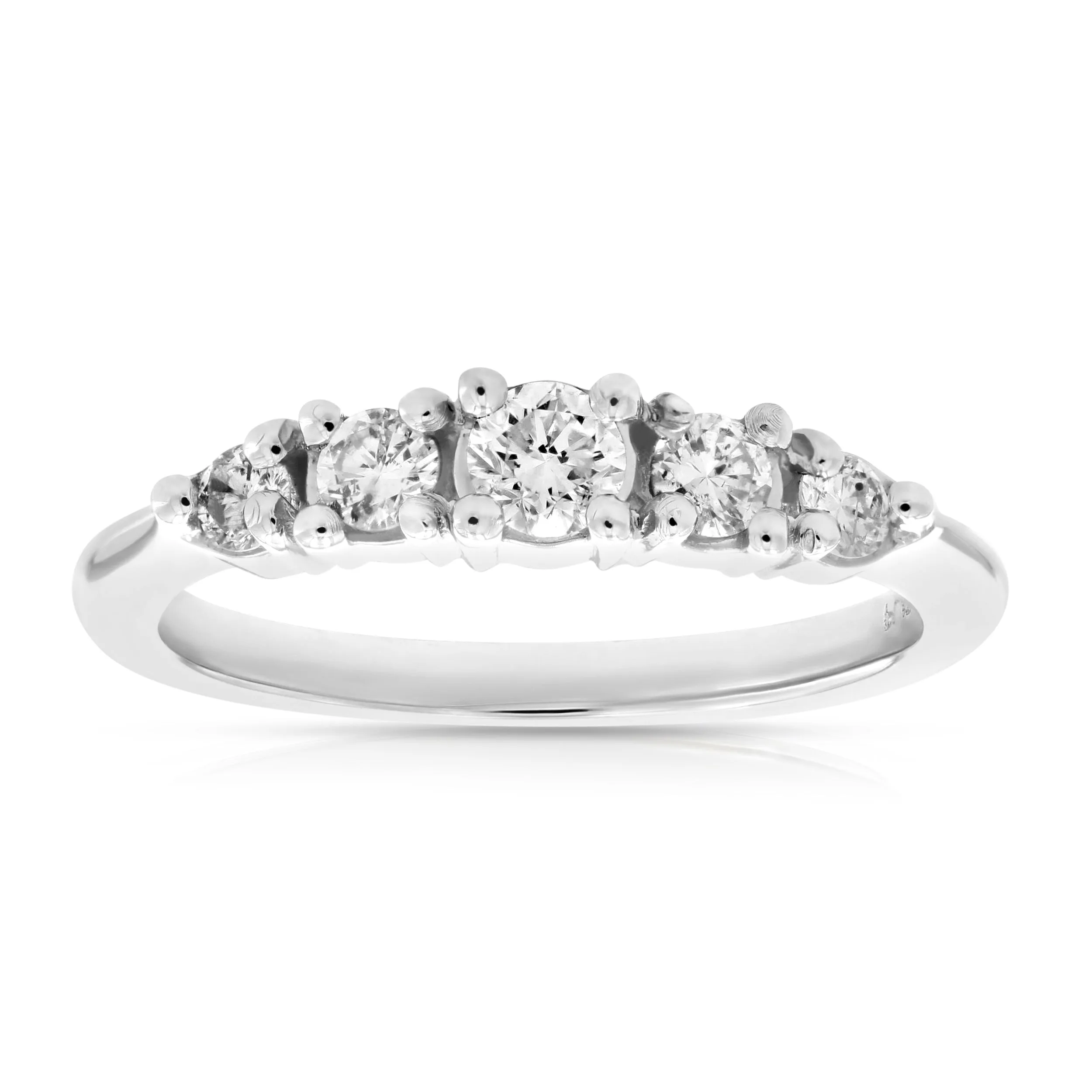 3/8 cttw Diamond Five Stone Engagement Ring in Platinum