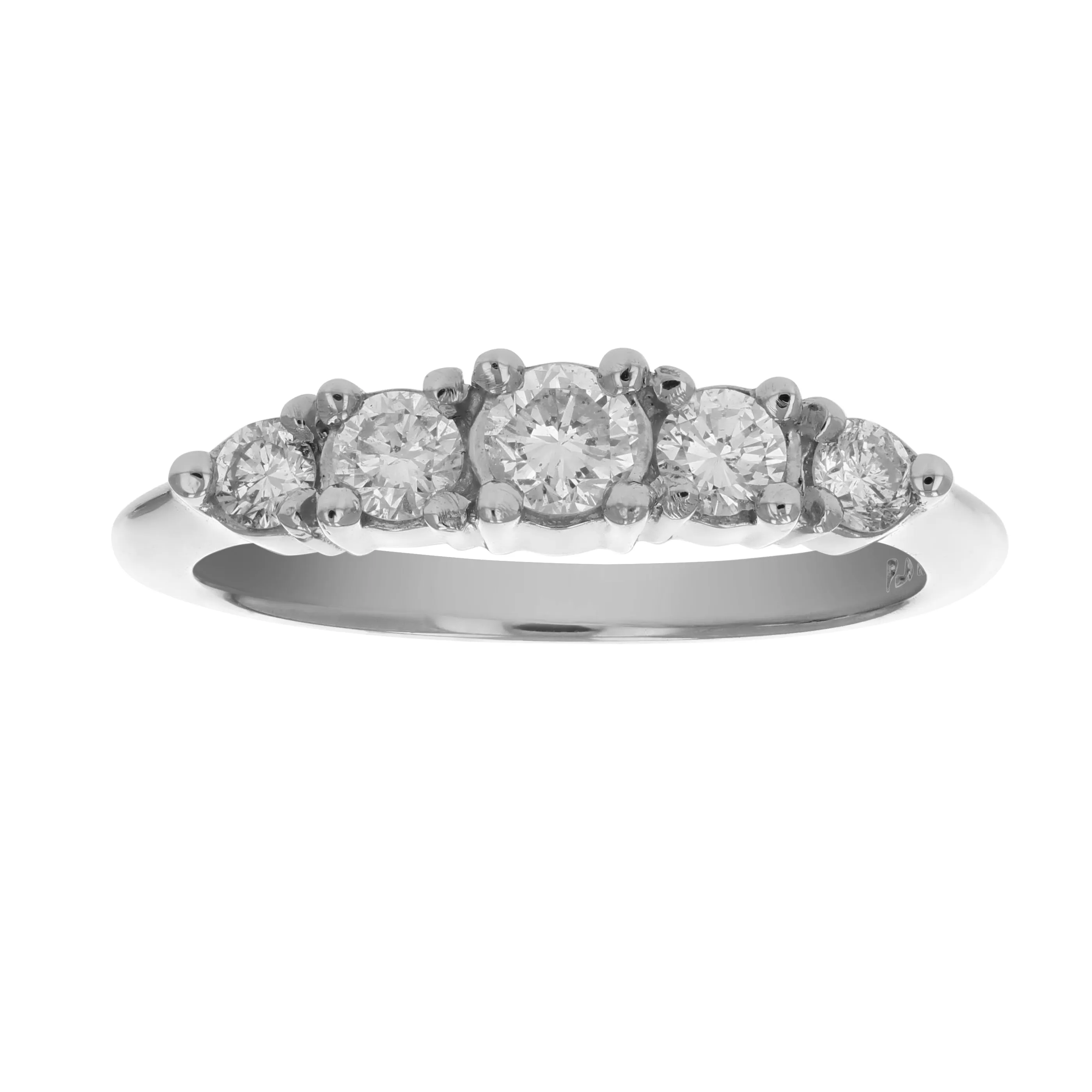 3/8 cttw Diamond Five Stone Engagement Ring in Platinum