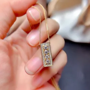 3mm Round Cut Diamond Necklace