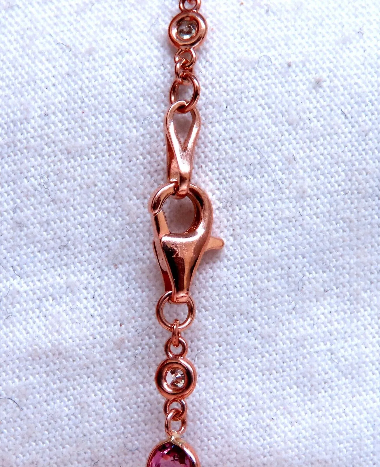 43ct Natural Spinel Yard Diamond Necklace 14kt Gold
