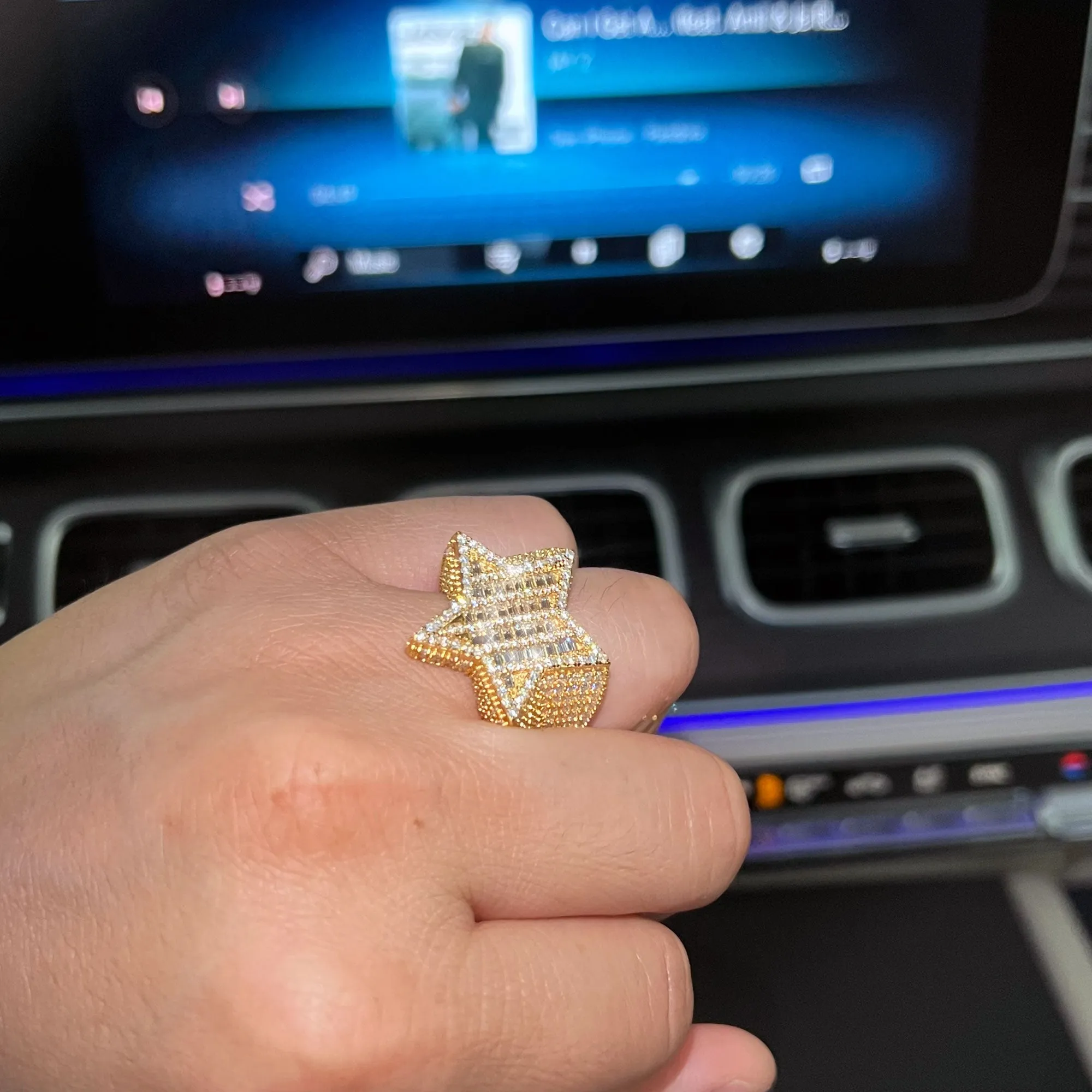 4.80 CTW Exotic Baguette Moissanite Star Ring
