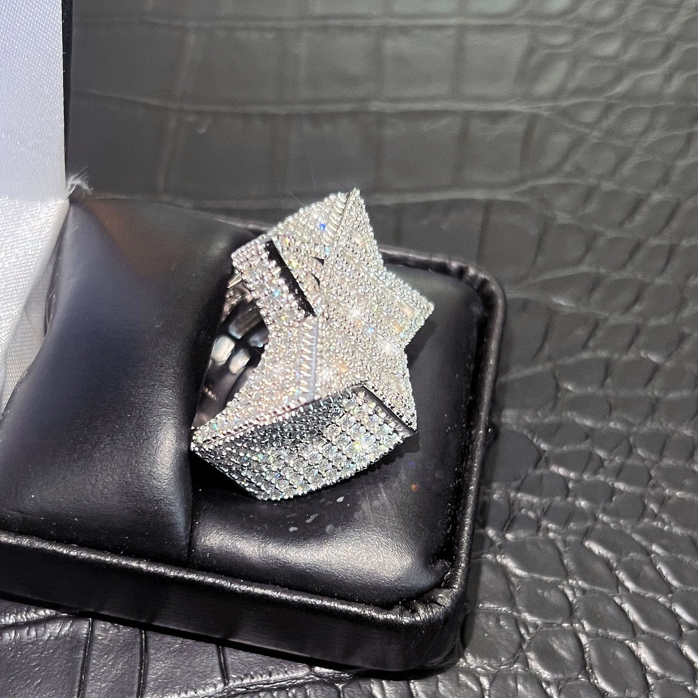 4.80 CTW Exotic Baguette Moissanite Star Ring
