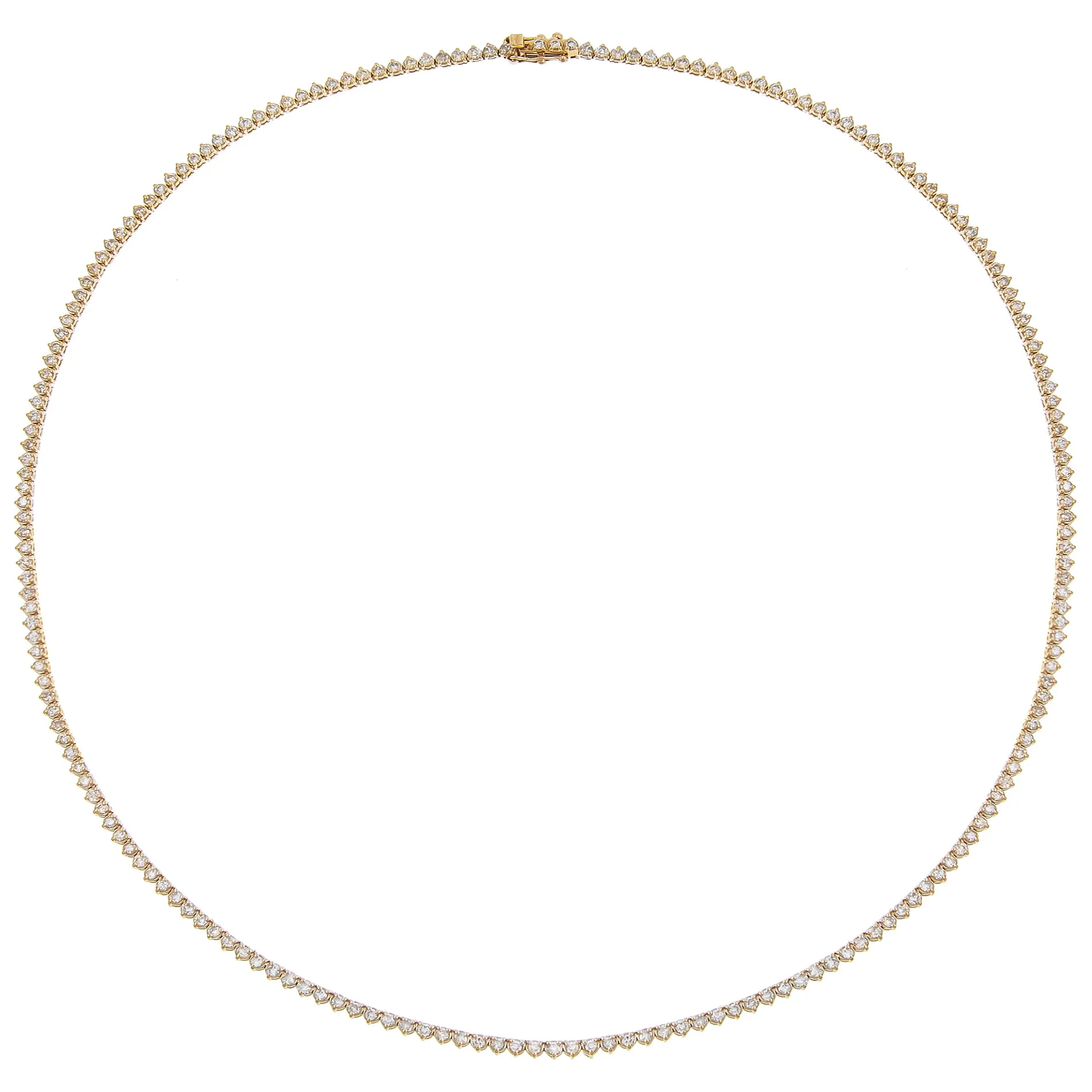 5 Carat Three Prong Diamond Necklace 14K