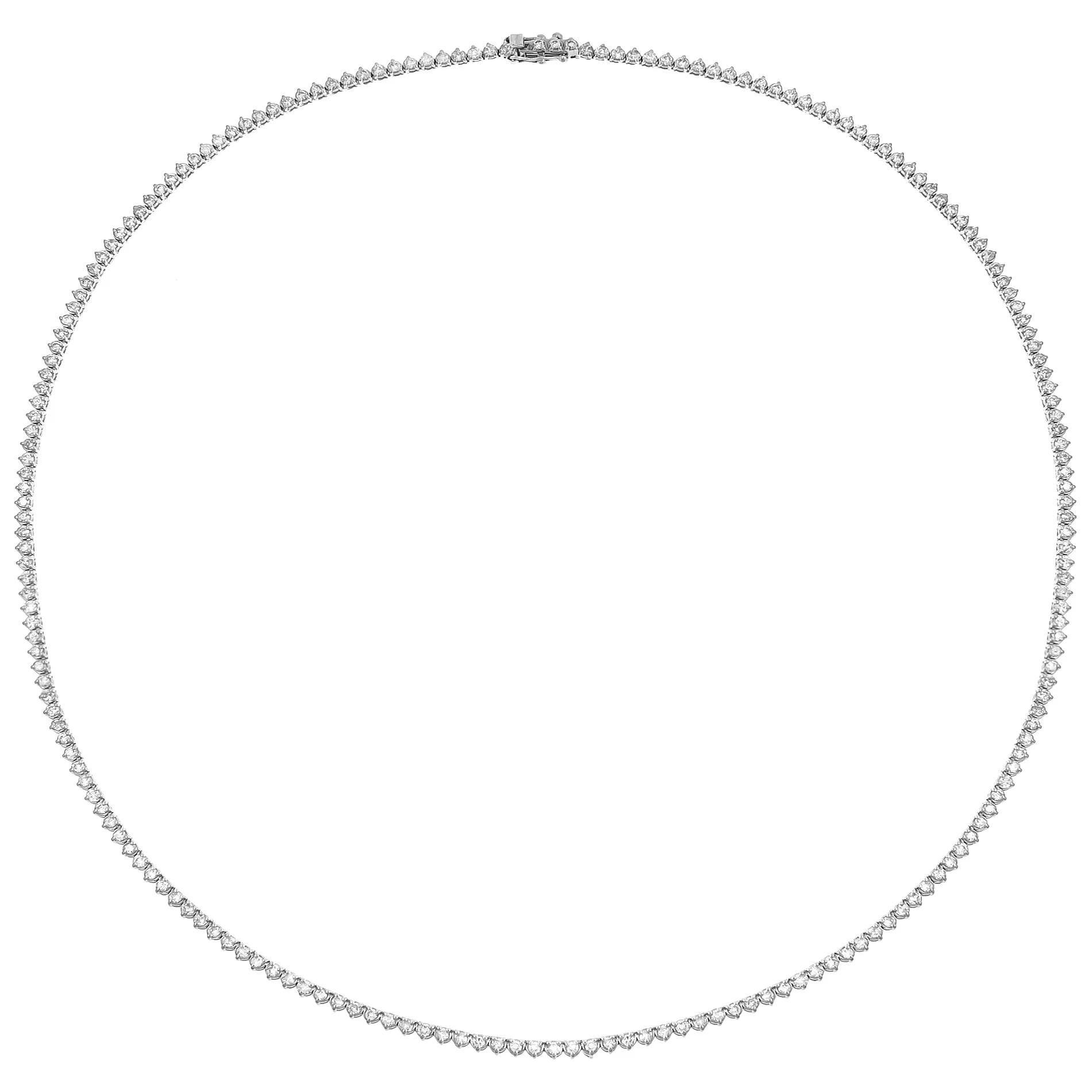 5 Carat Three Prong Diamond Necklace 14K