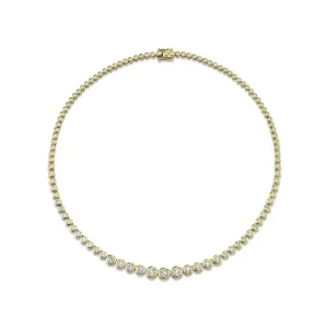 5.80ctw Diamond Bezel Necklace
