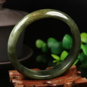 58/59/60mm Certified Natural Emerald Xiu A*Jade HandCarved Bangle VV4480