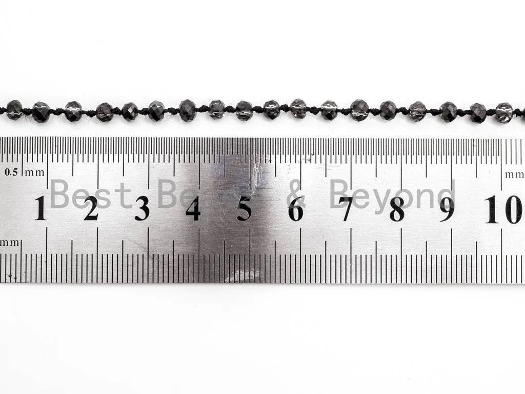 60" EXTRA Long Hand Knotted Crystal Necklace