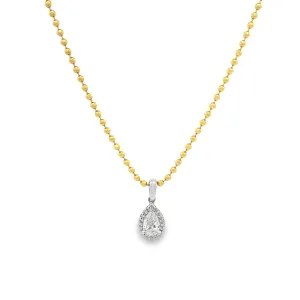 .88ct 14k White & Yellow Gold Diamond Pendant