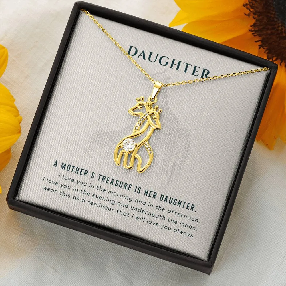A Mother's treasure is her daughter-Giraffe Necklace for Daughter