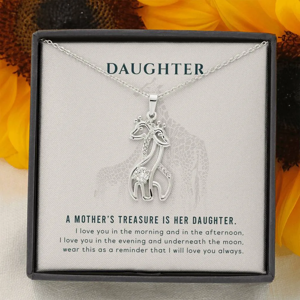 A Mother's treasure is her daughter-Giraffe Necklace for Daughter