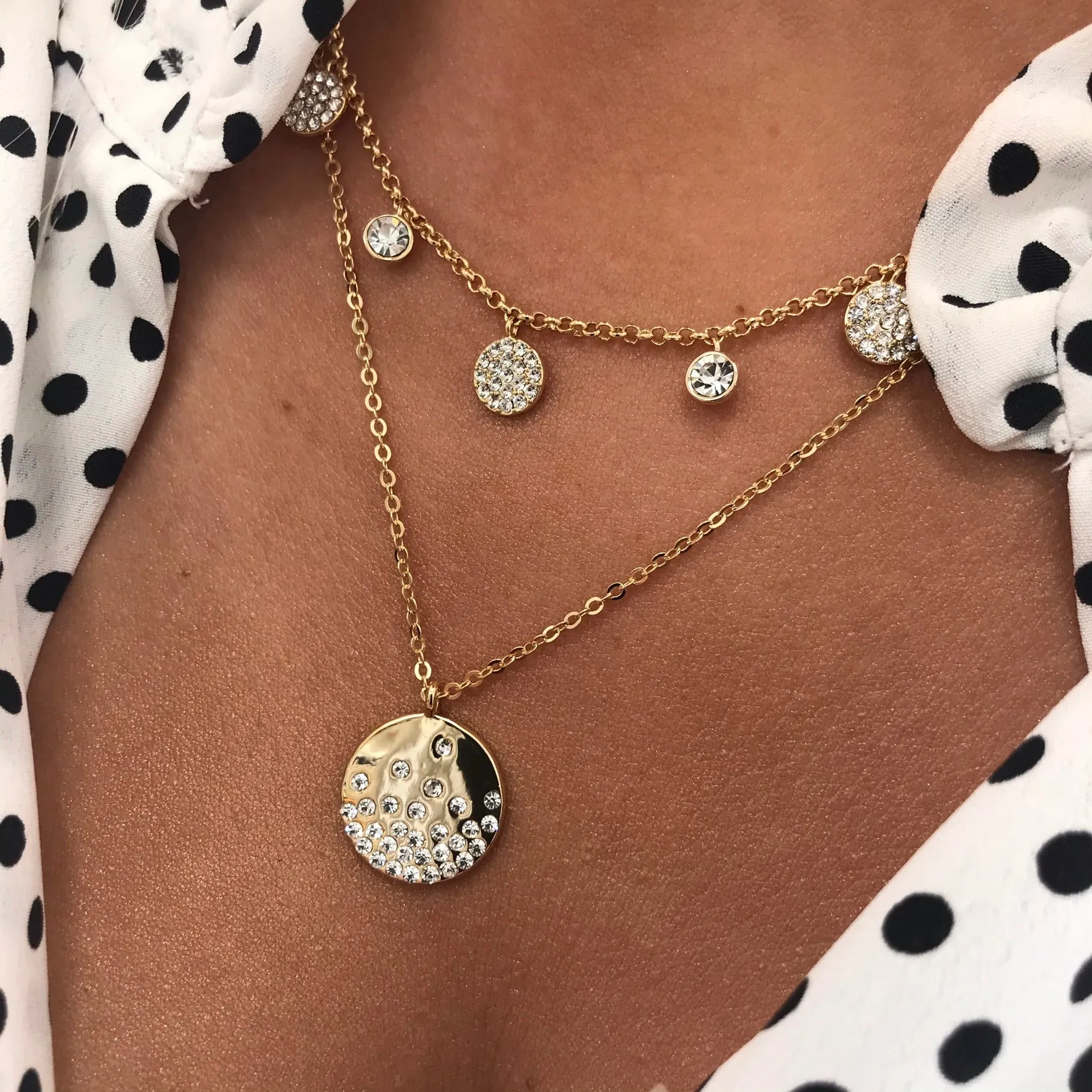 Absolute Sparkler Double Necklace - Gold