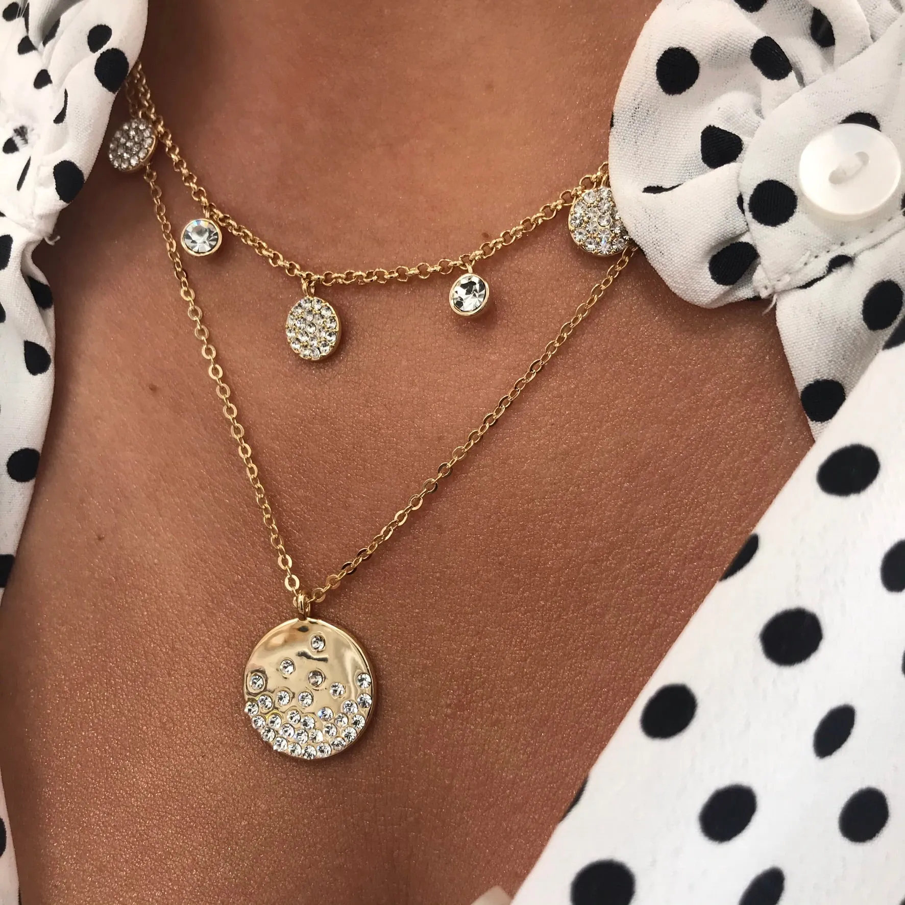 Absolute Sparkler Double Necklace - Gold