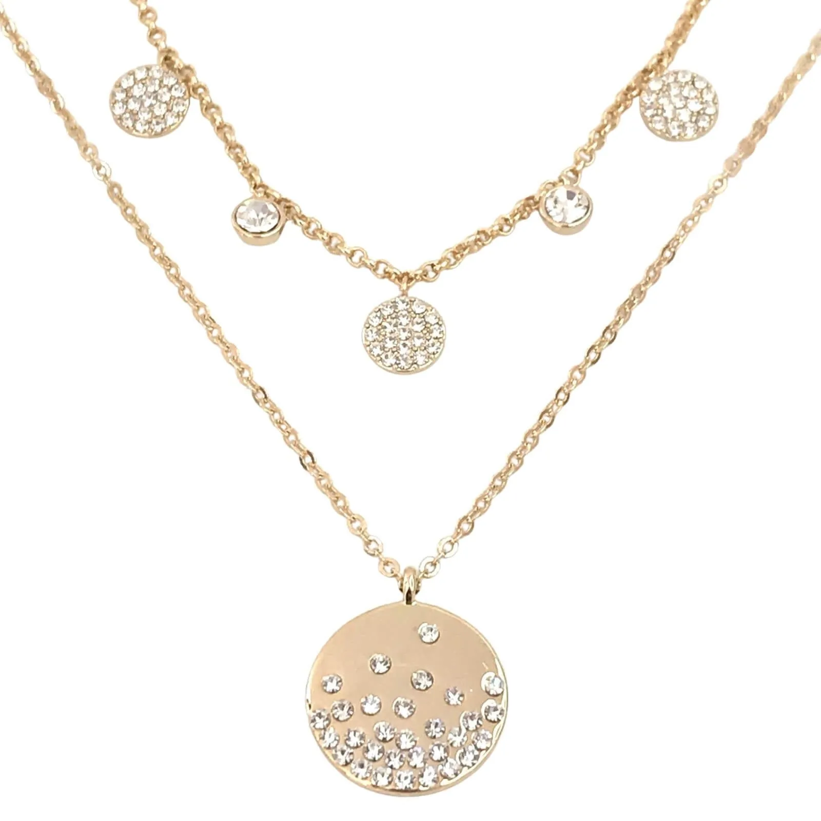 Absolute Sparkler Double Necklace - Gold