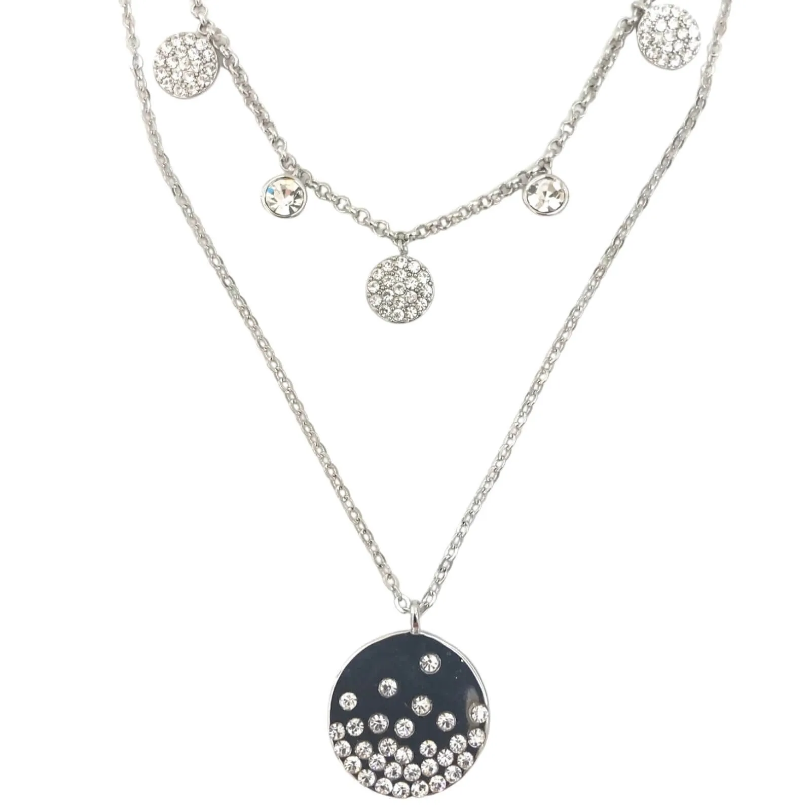 Absolute Sparkler Double Necklace - Silver