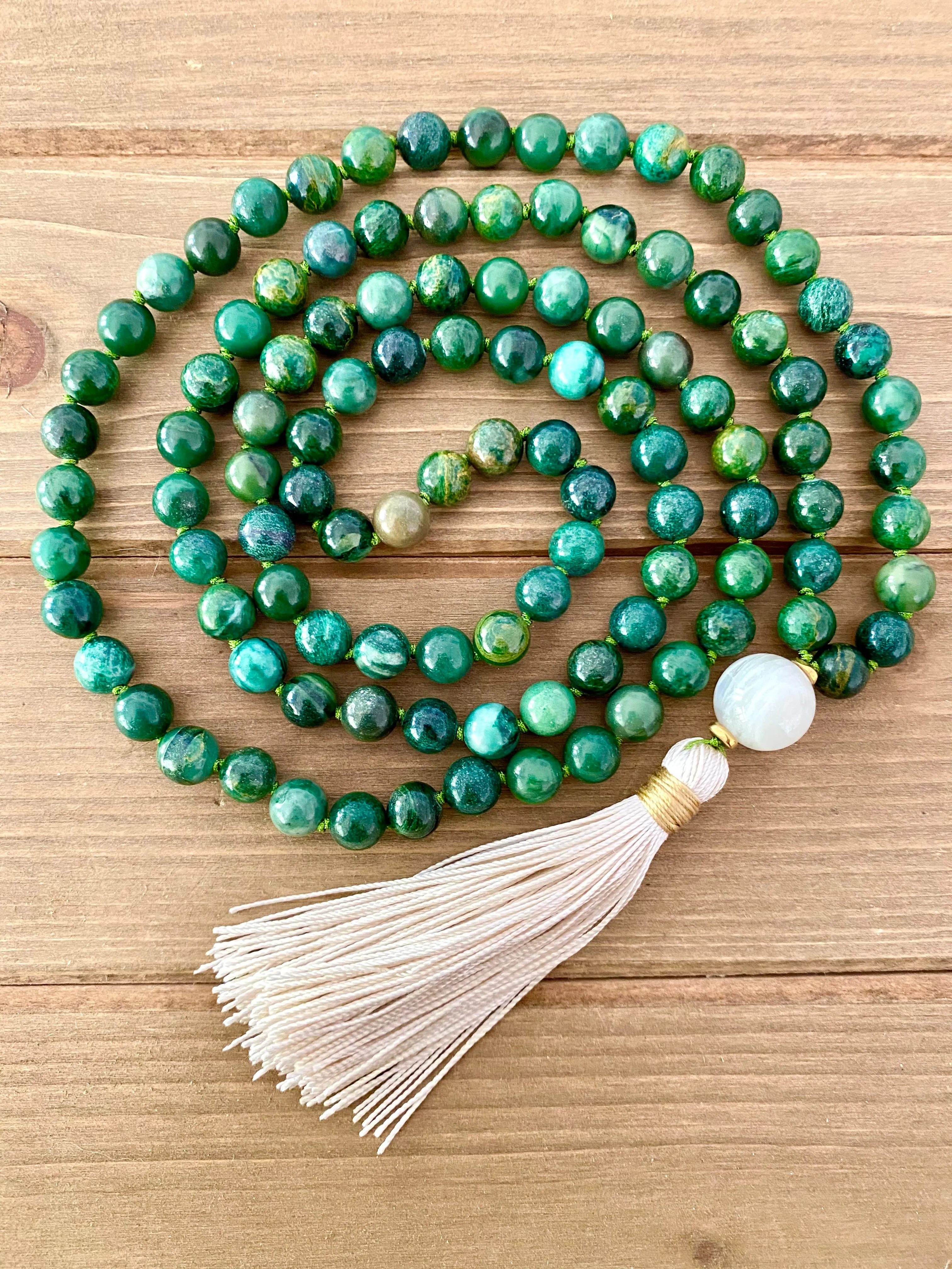 African Jade Mala