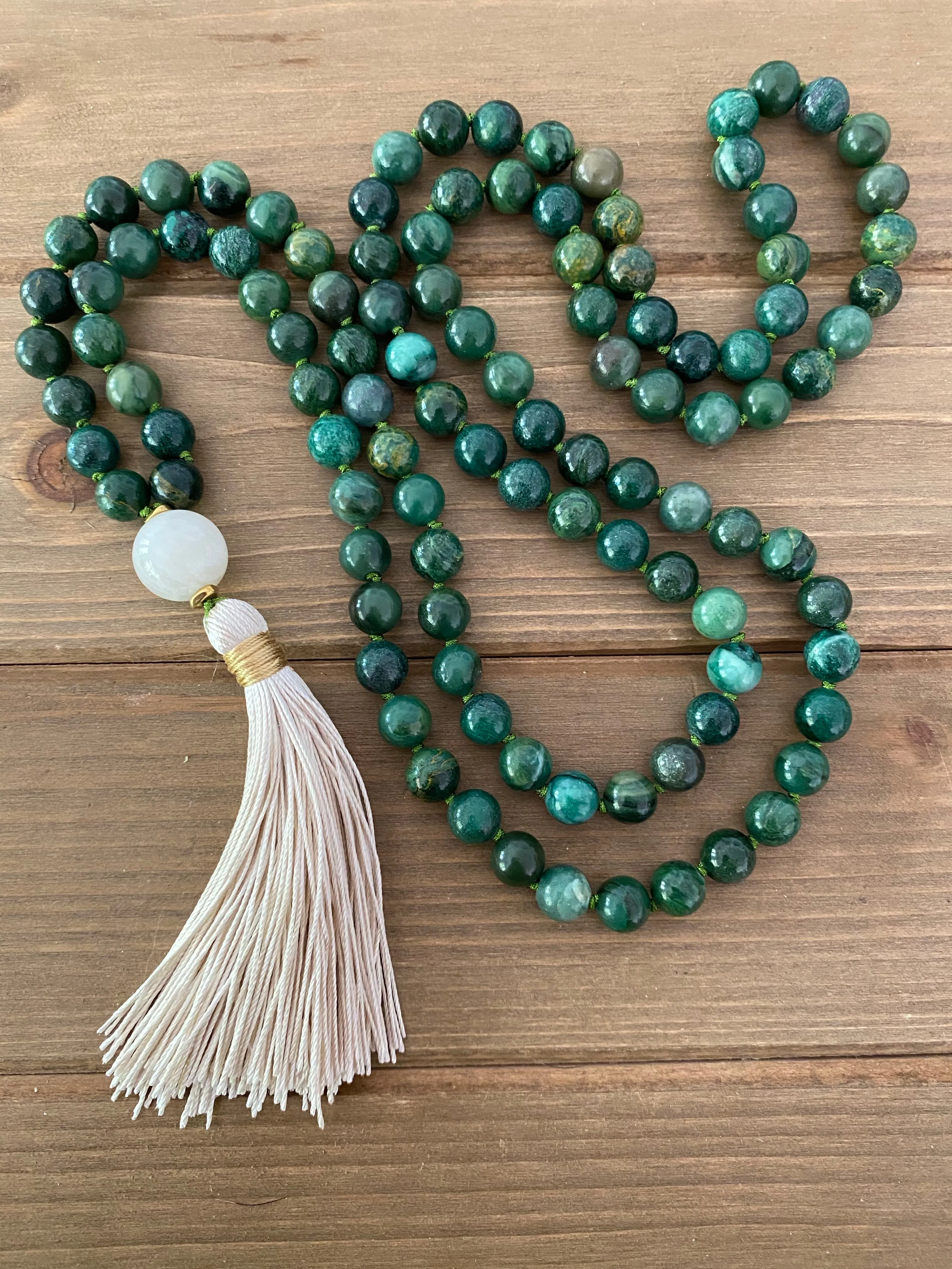African Jade Mala