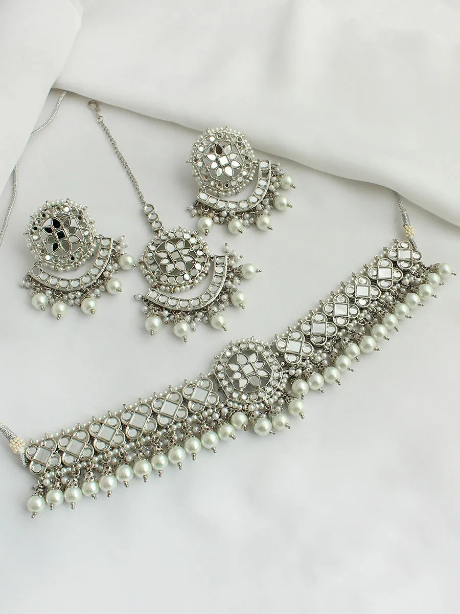 Aisha Mirror Necklace Set