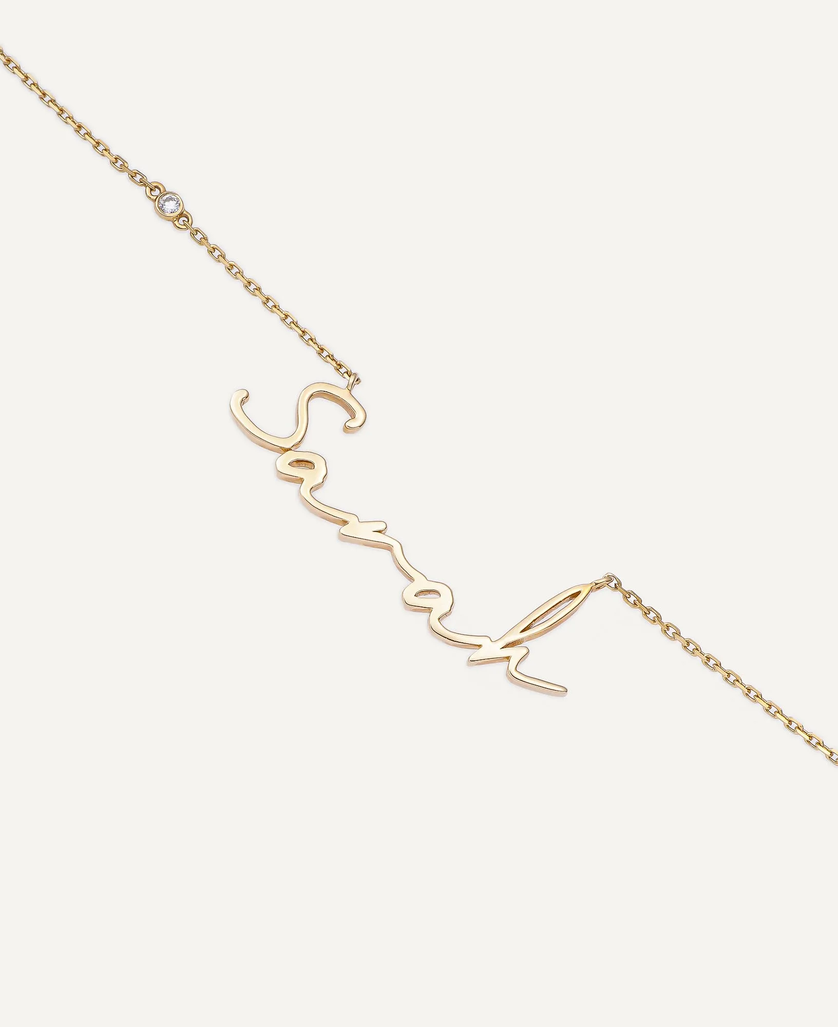 Alaia Custom Nameplate Necklace with Diamond