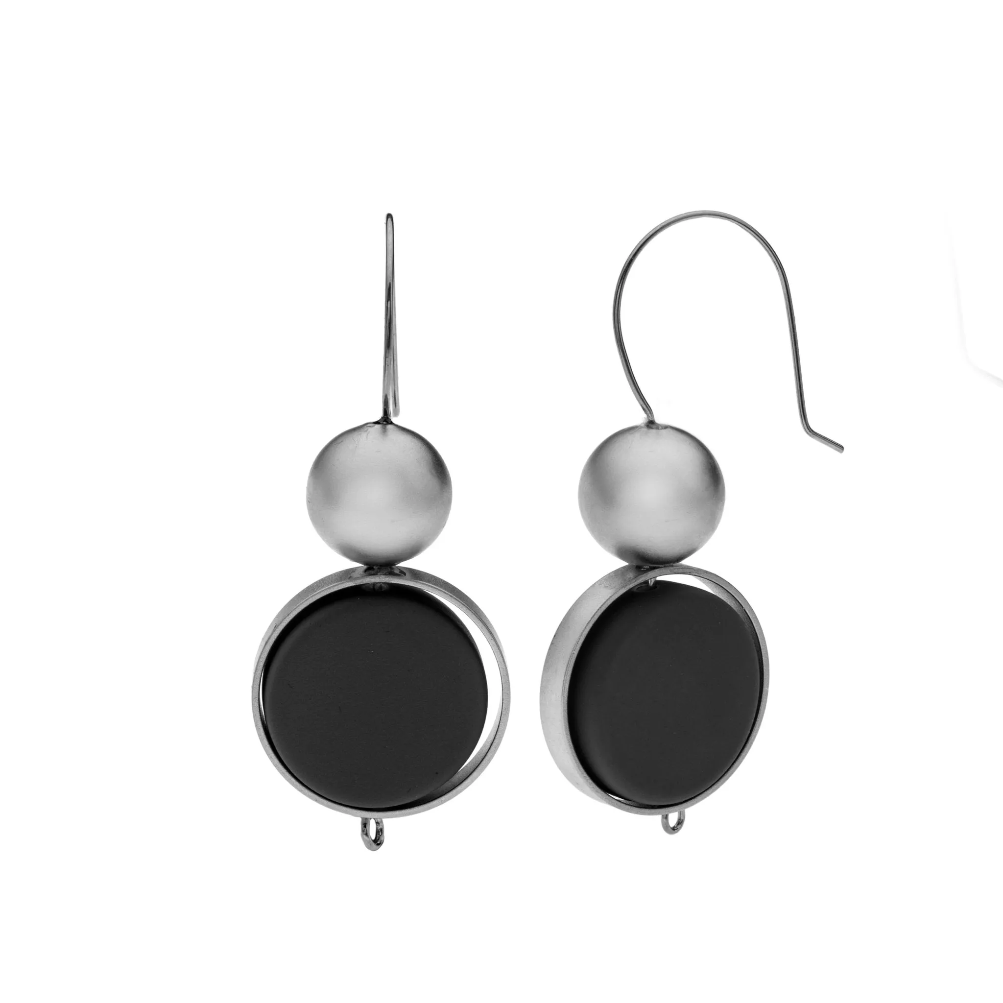 Alice 24K Gold & Black Earrings