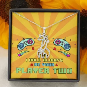 Always Be Your Player 2 Giraffe Necklace